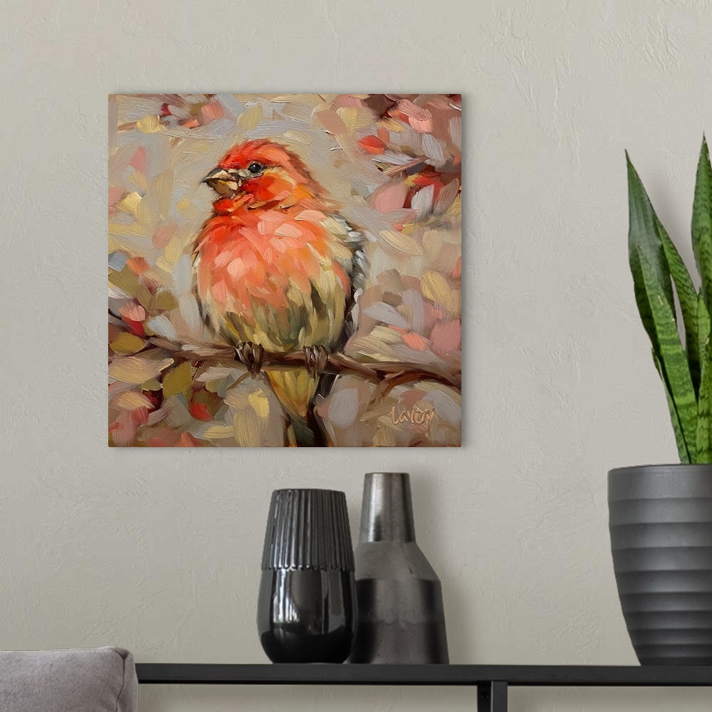 A modern room featuring Lovely House Finch
