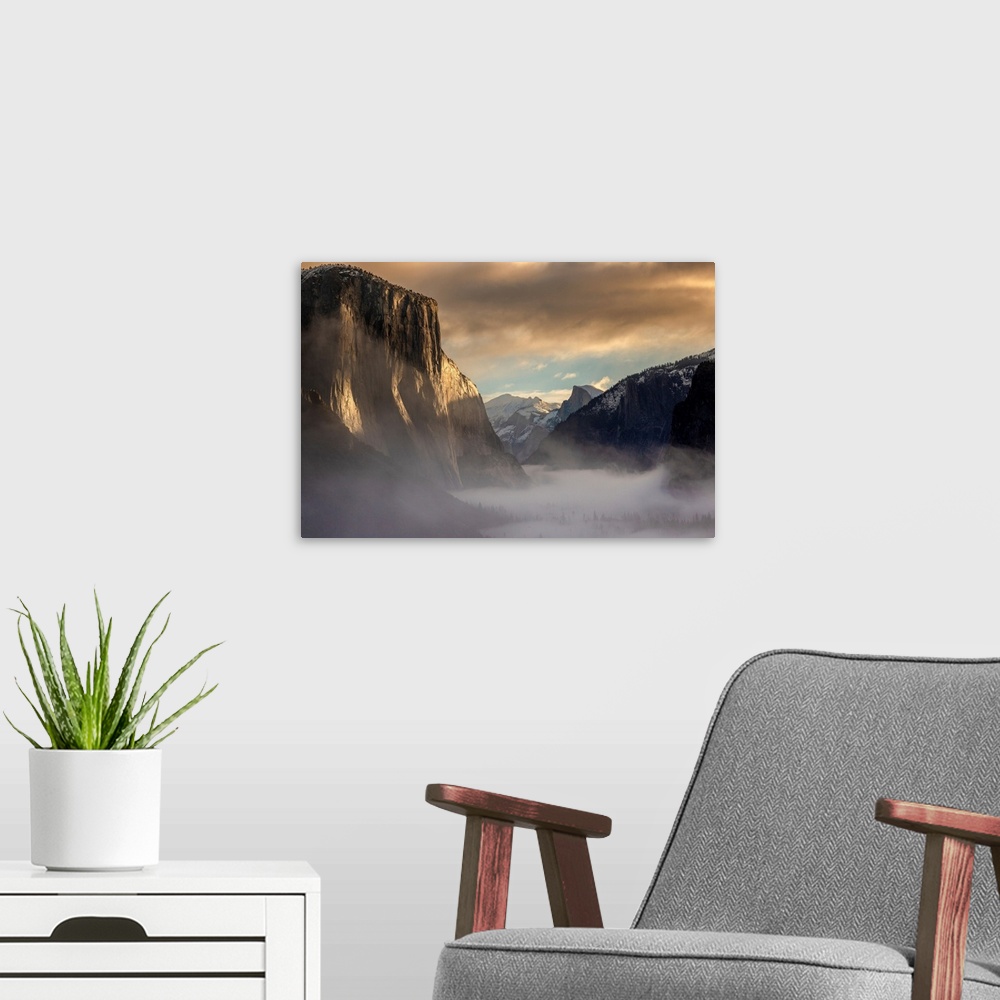 A modern room featuring Majestic Yosemite