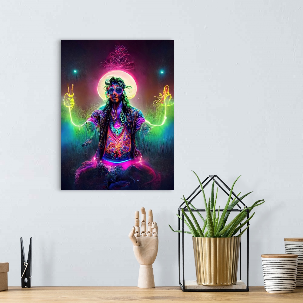 A bohemian room featuring Meditate