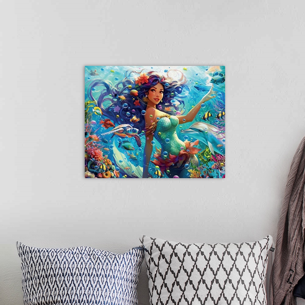 A bohemian room featuring Mermaid 3