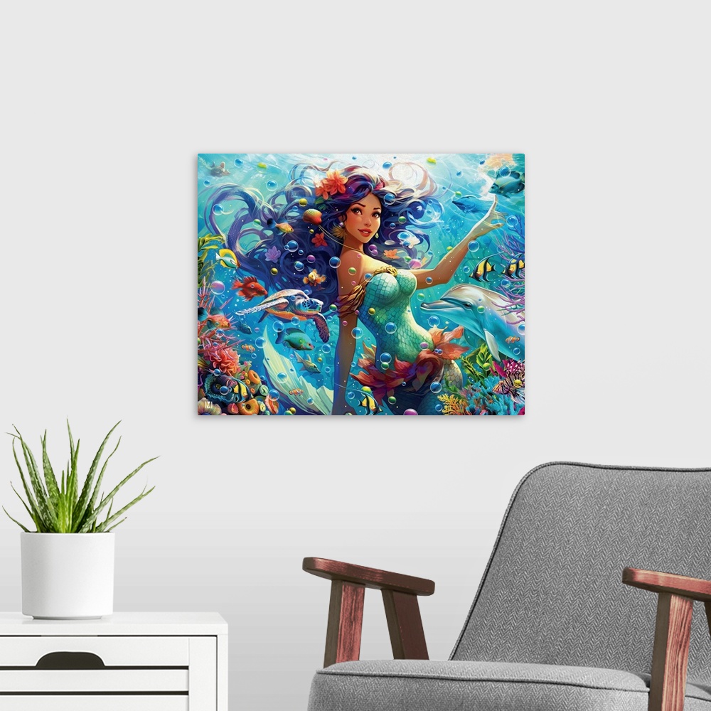 A modern room featuring Mermaid 3