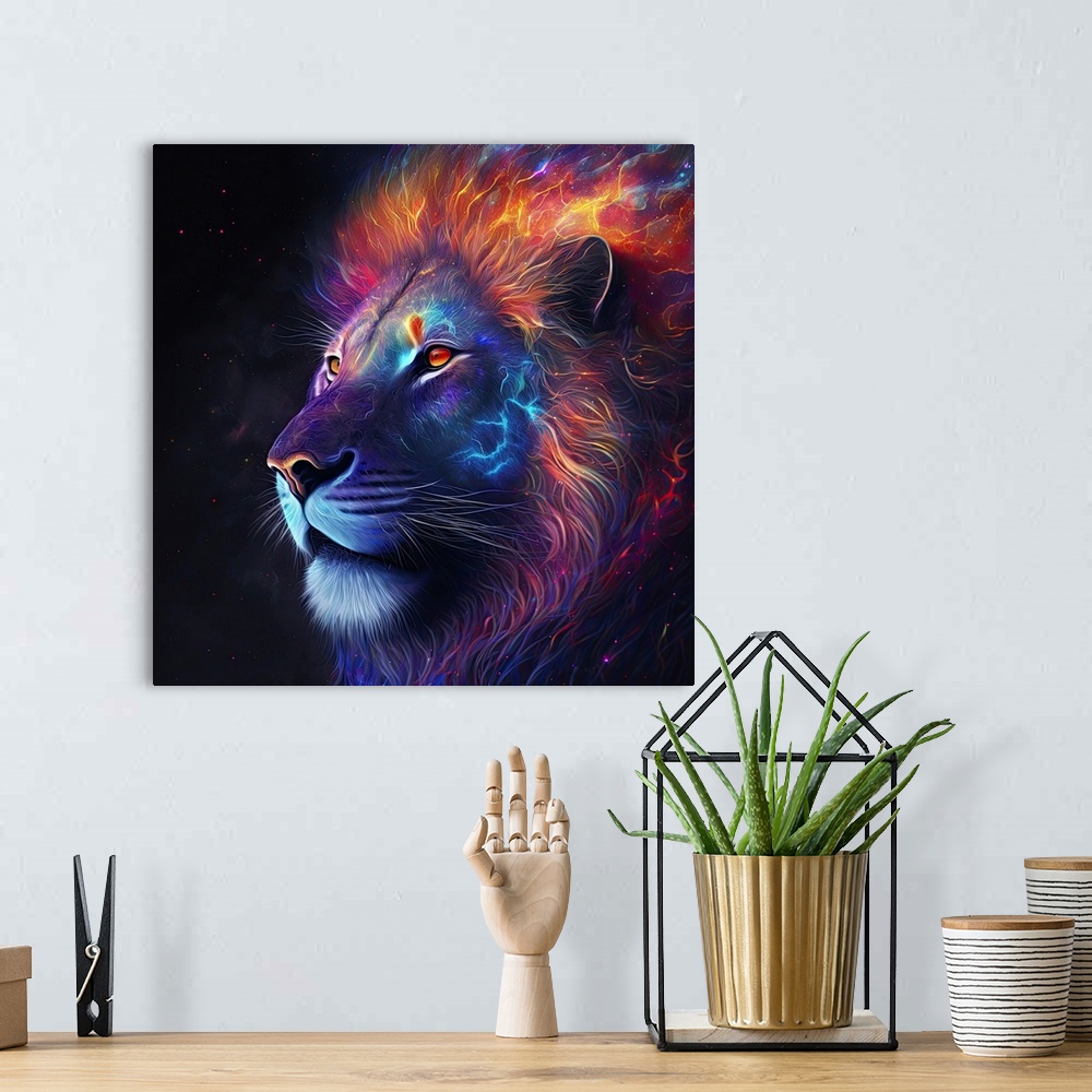 A bohemian room featuring Nebula Lion III
