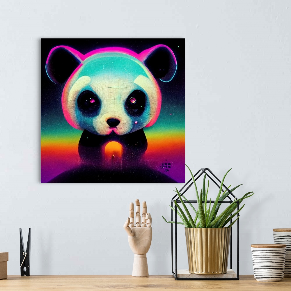 A bohemian room featuring Neon Panda