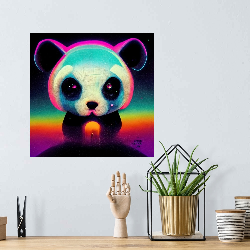 A bohemian room featuring Neon Panda