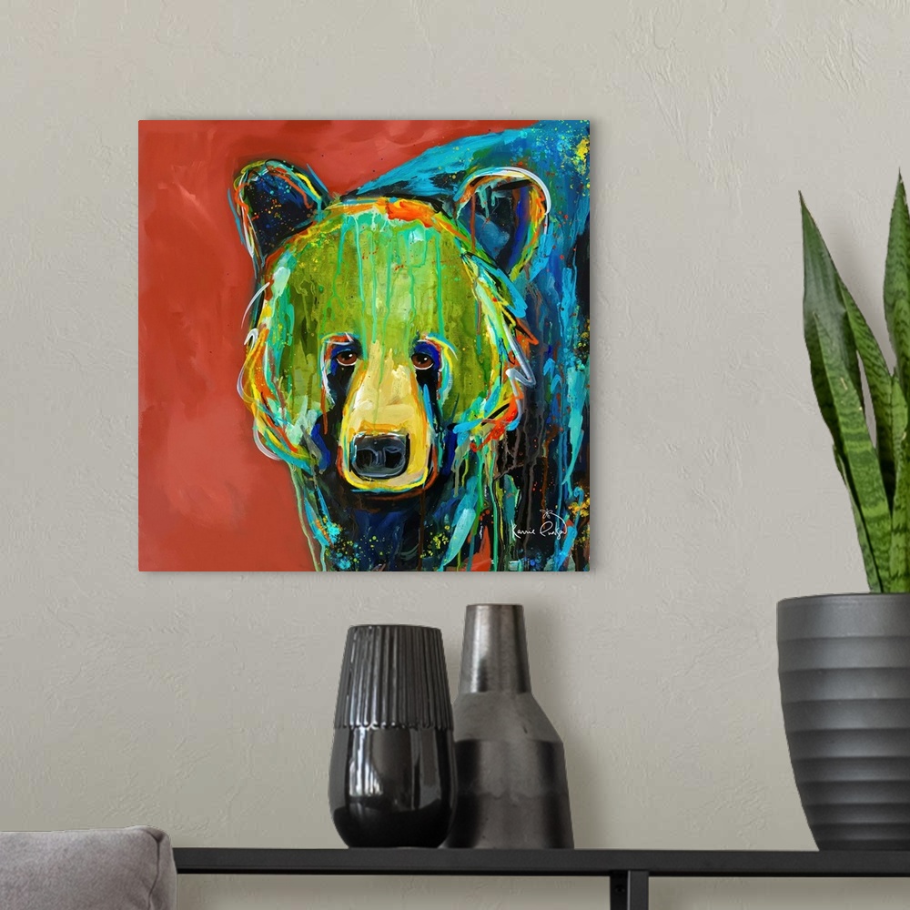 A modern room featuring New Black Bear