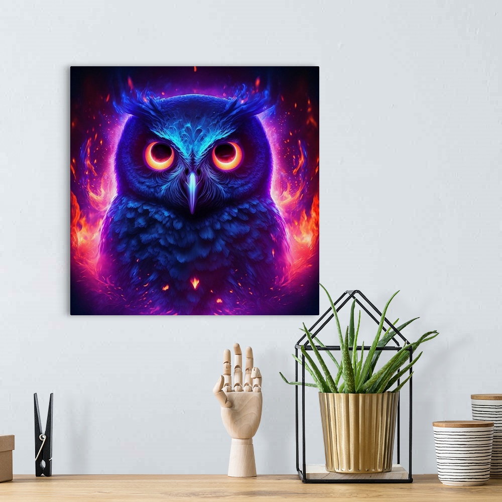 A bohemian room featuring Owl V