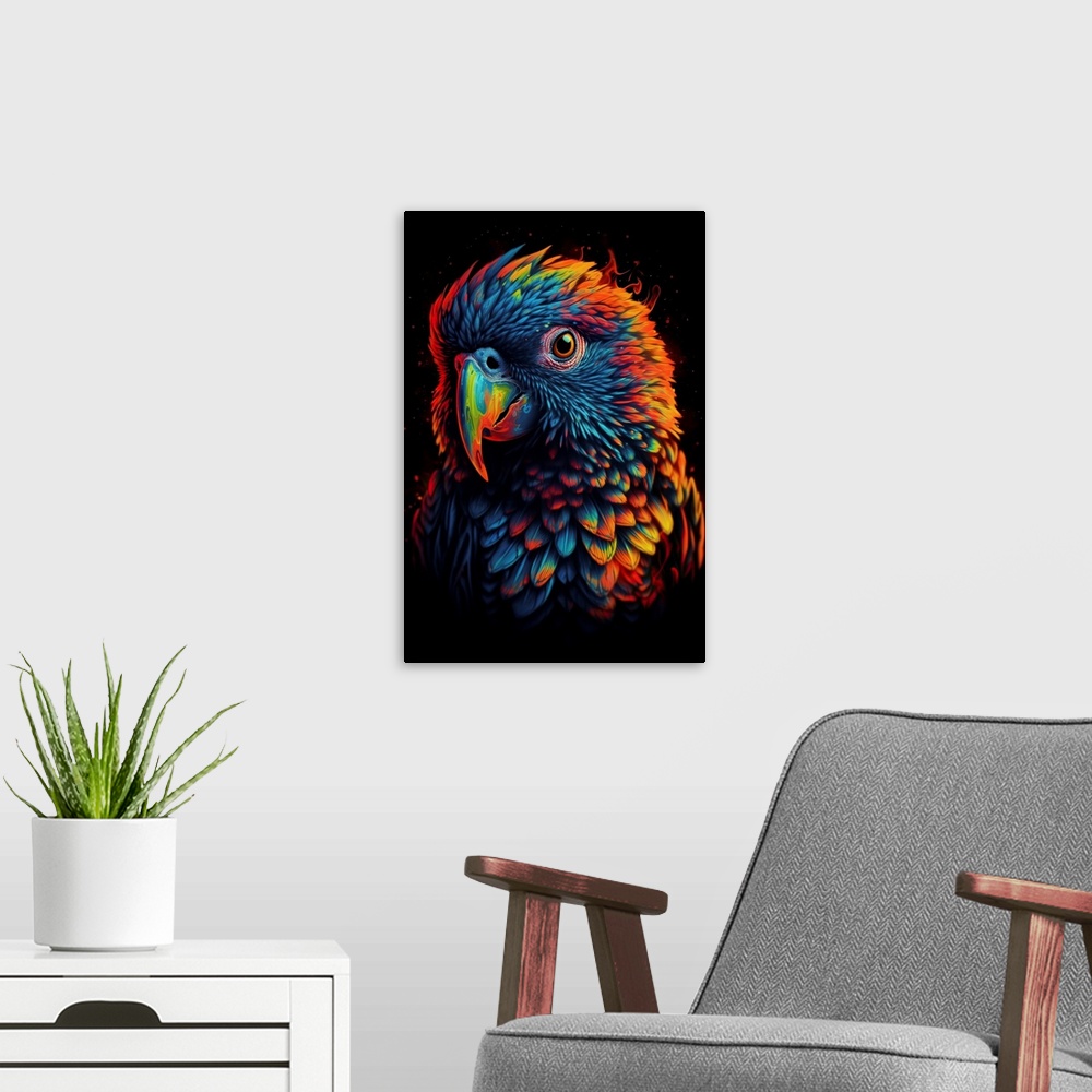 A modern room featuring Parrot I