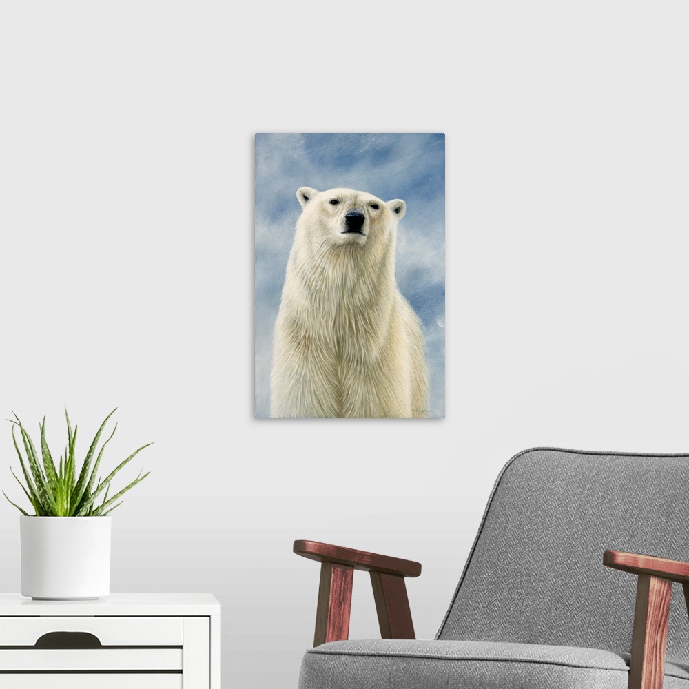 A modern room featuring Polar Bear