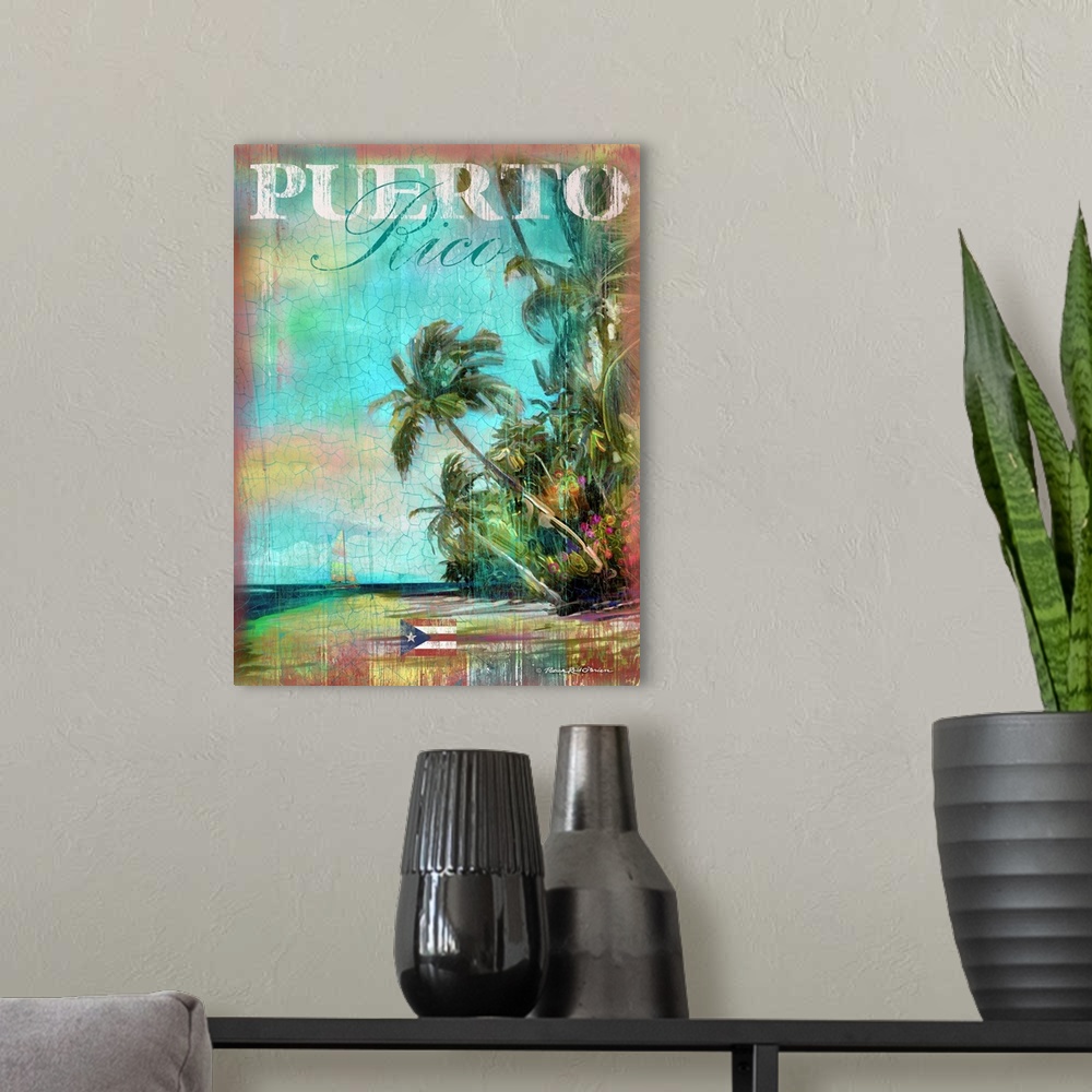 A modern room featuring Puerto Rico