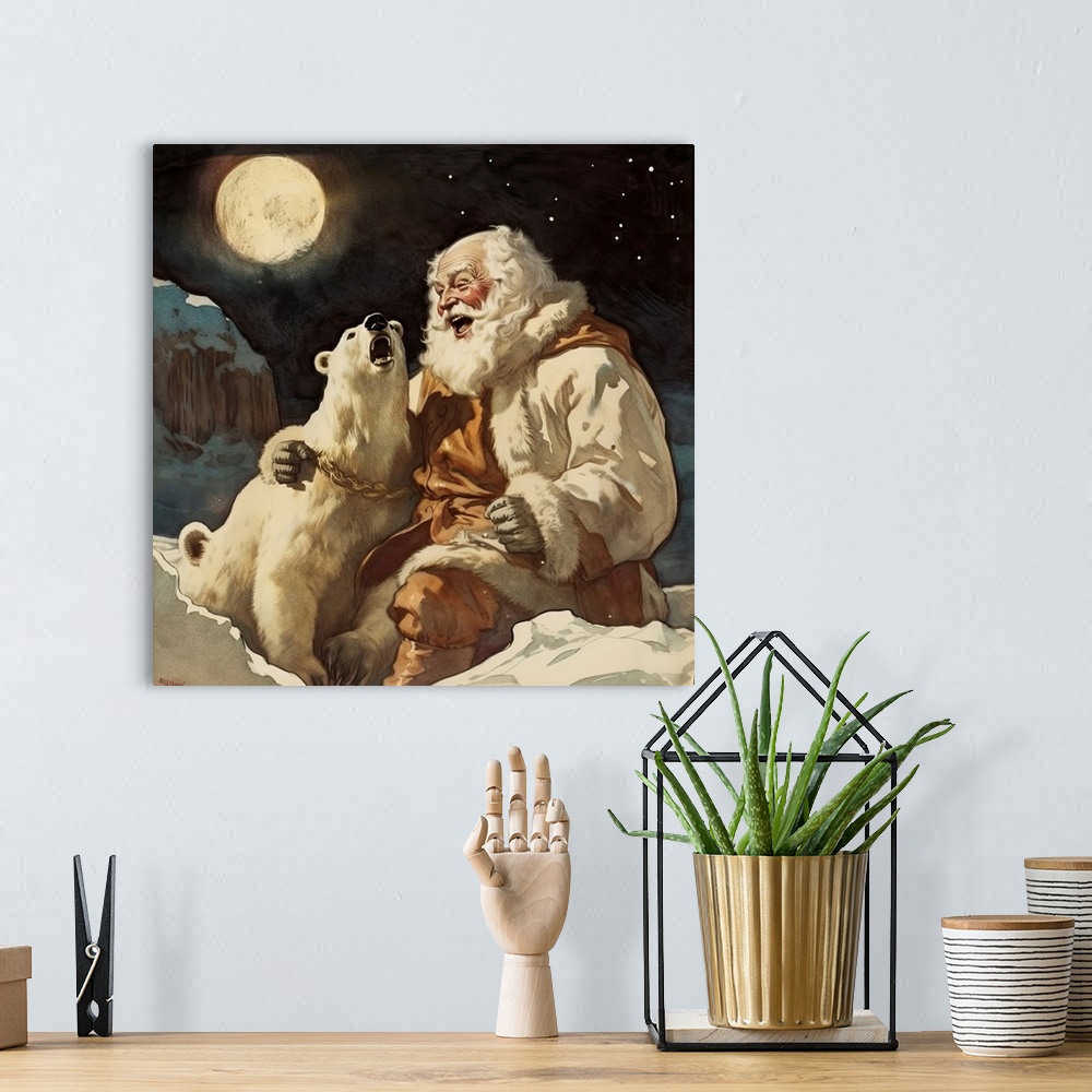A bohemian room featuring Santa And Polar Bear 2