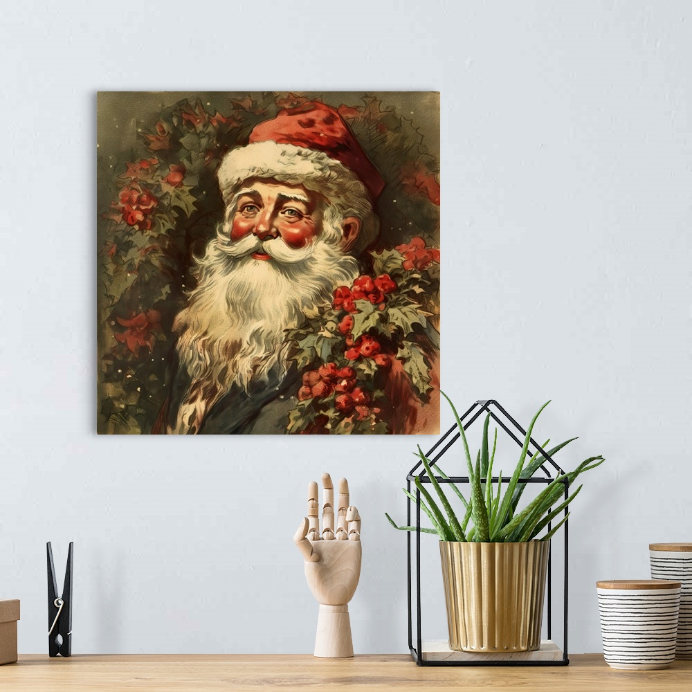A bohemian room featuring Santa Portrait 10
