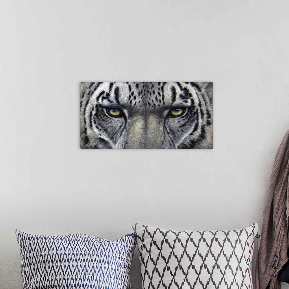 A bohemian room featuring Snow Leopard Eyes
