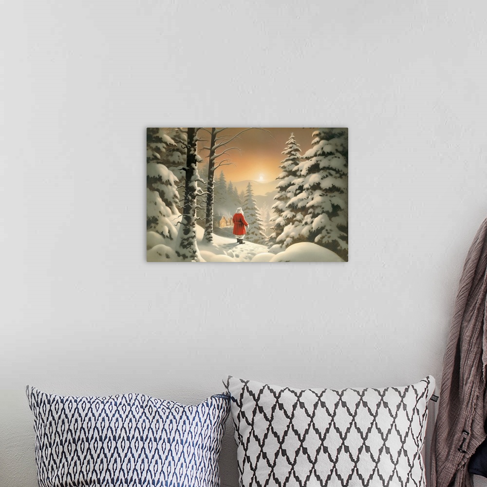 A bohemian room featuring Snowy Christmas 1