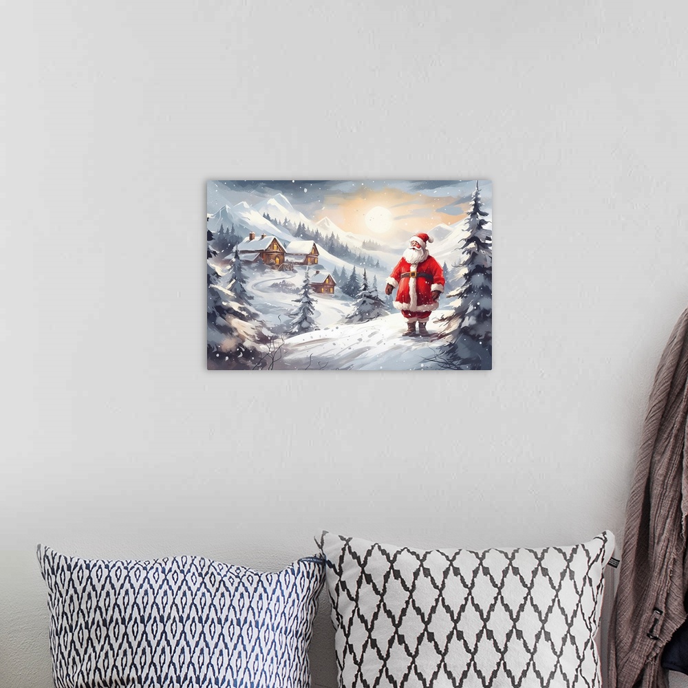 A bohemian room featuring Snowy Christmas 4