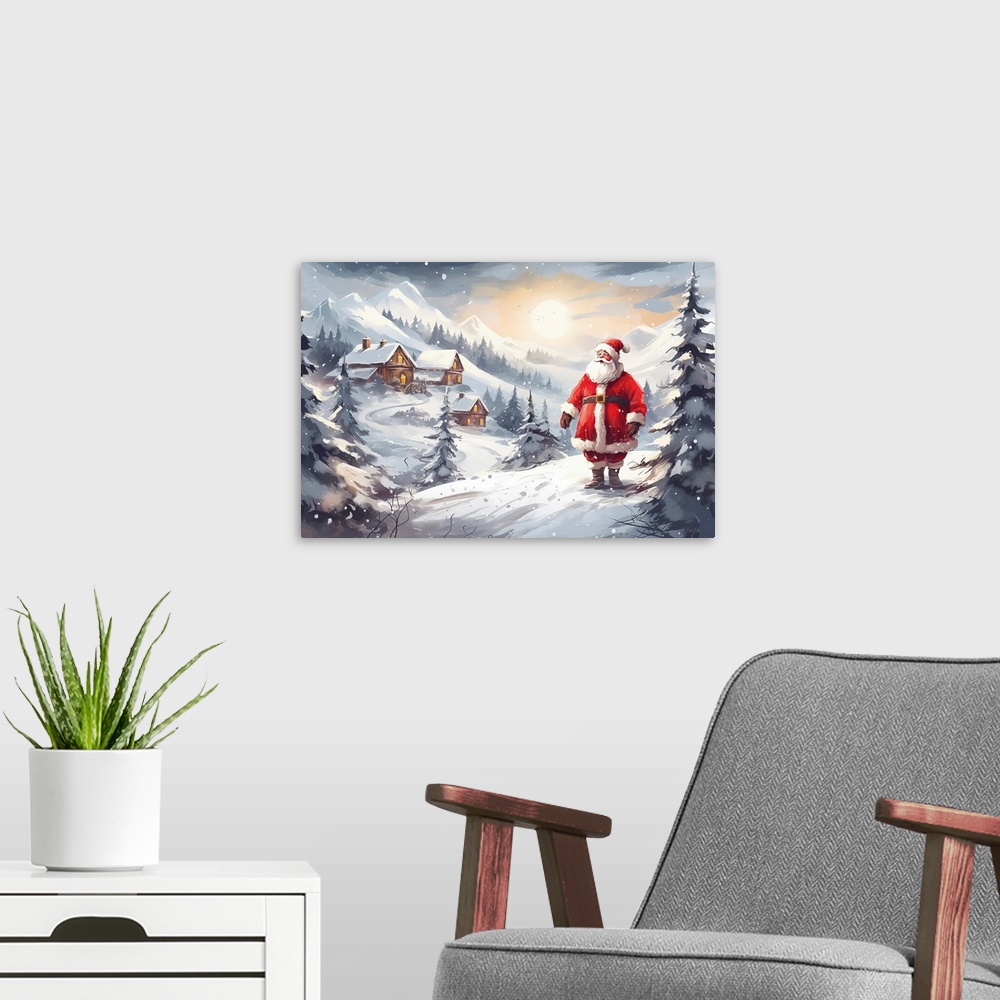 A modern room featuring Snowy Christmas 4