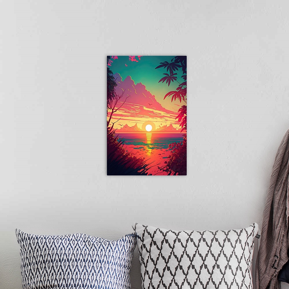 A bohemian room featuring Sunset BVI