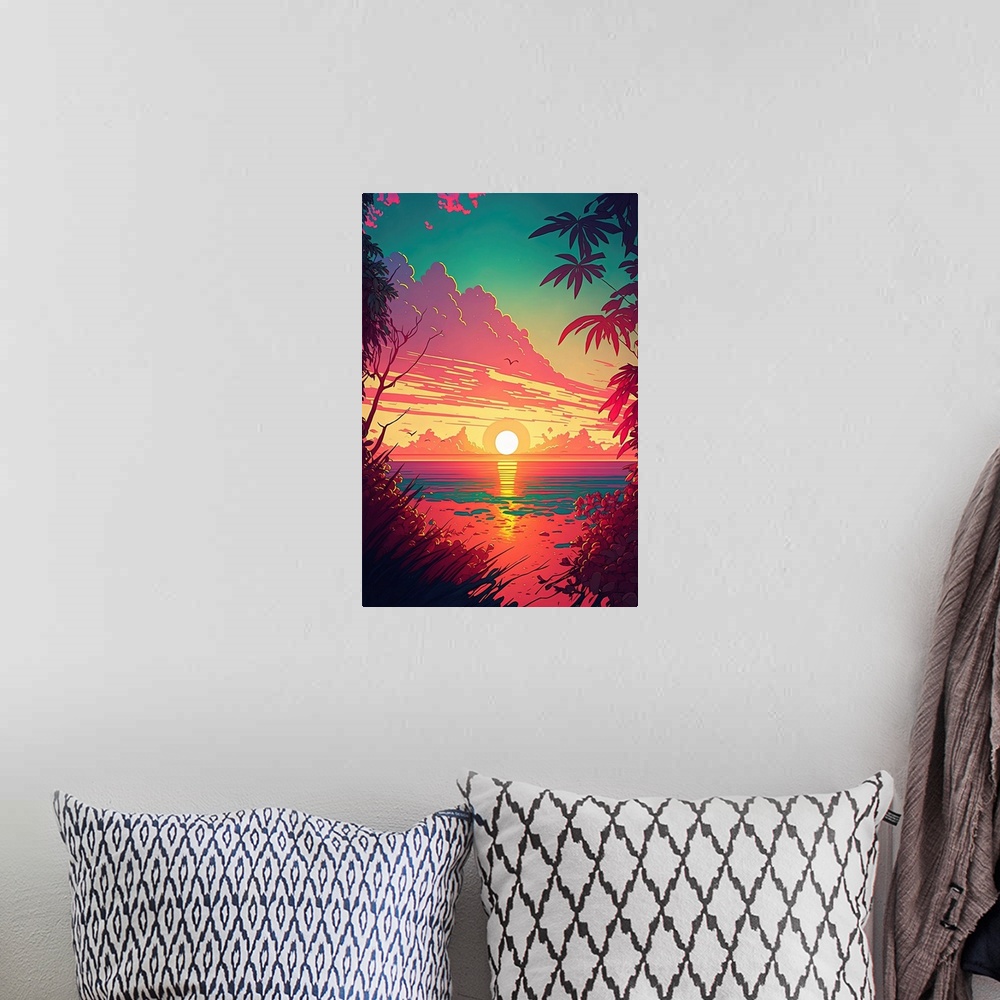 A bohemian room featuring Sunset BVI