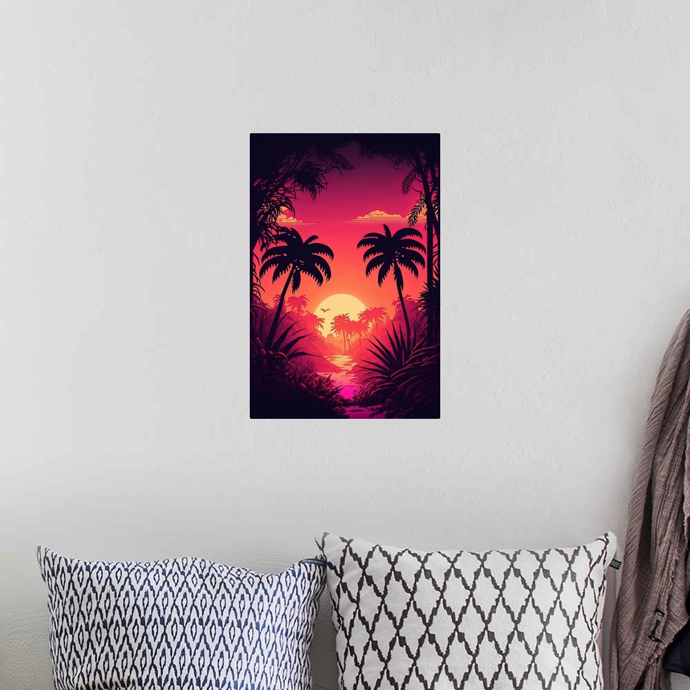 A bohemian room featuring Sunset BVII