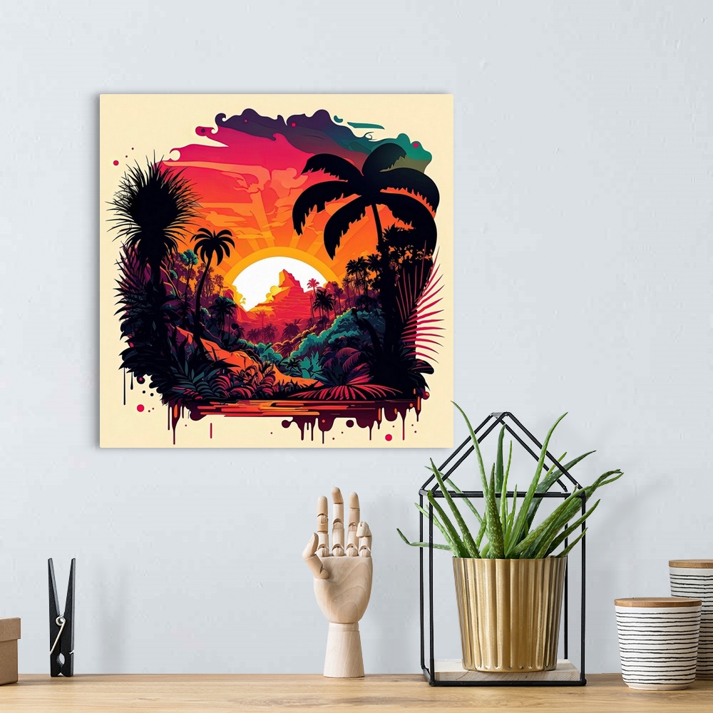 A bohemian room featuring Sunset BXI