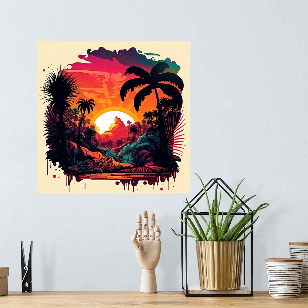 A bohemian room featuring Sunset BXI