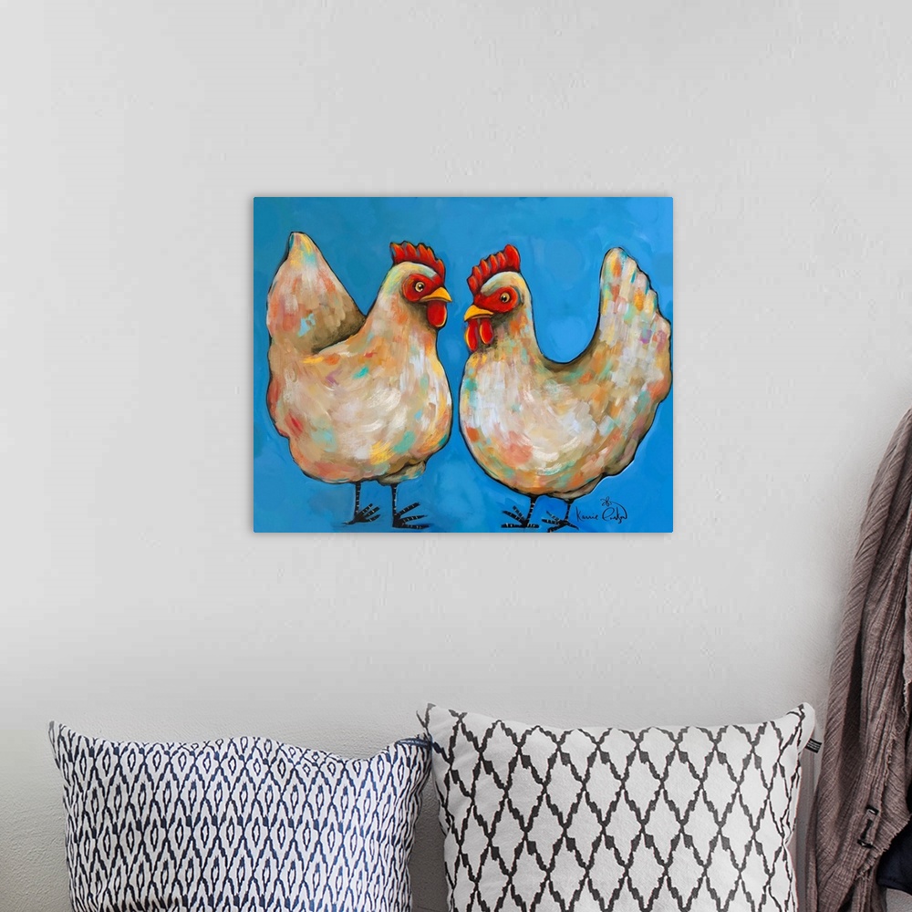 A bohemian room featuring The Hens