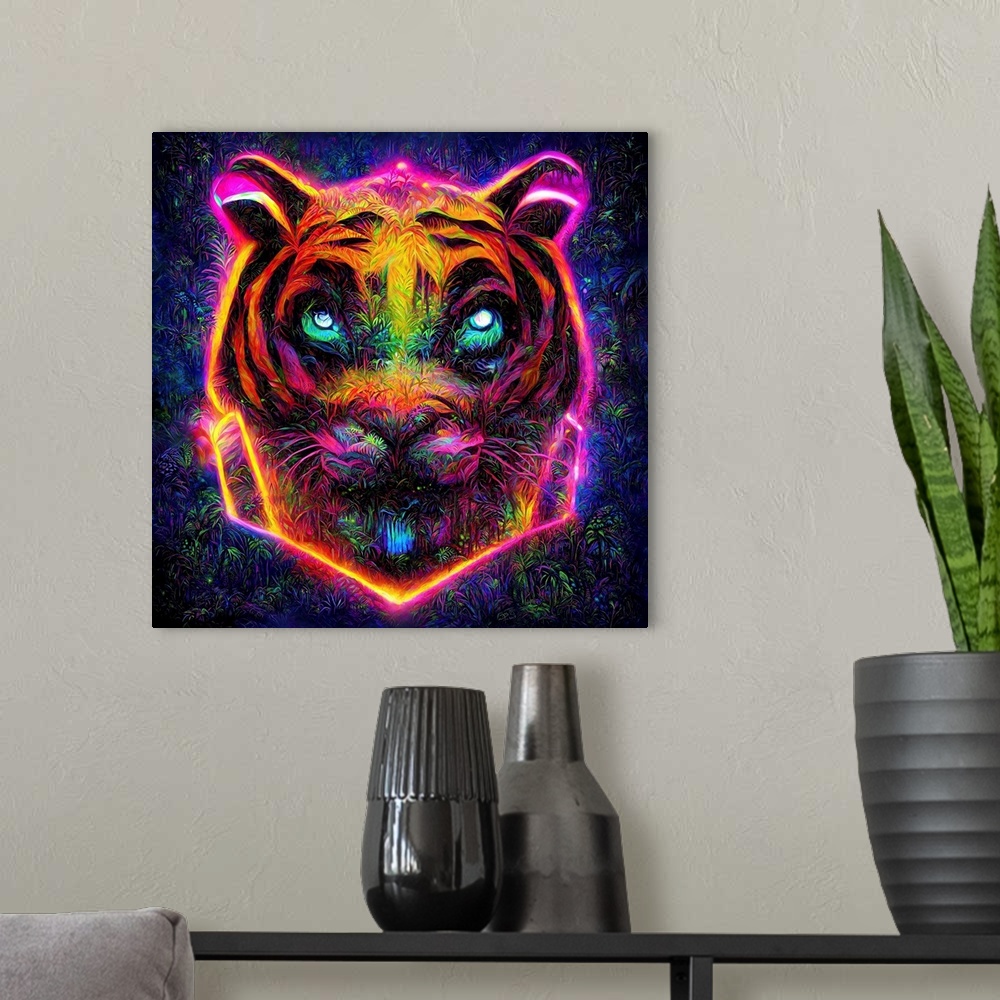 A modern room featuring Tiger Glow