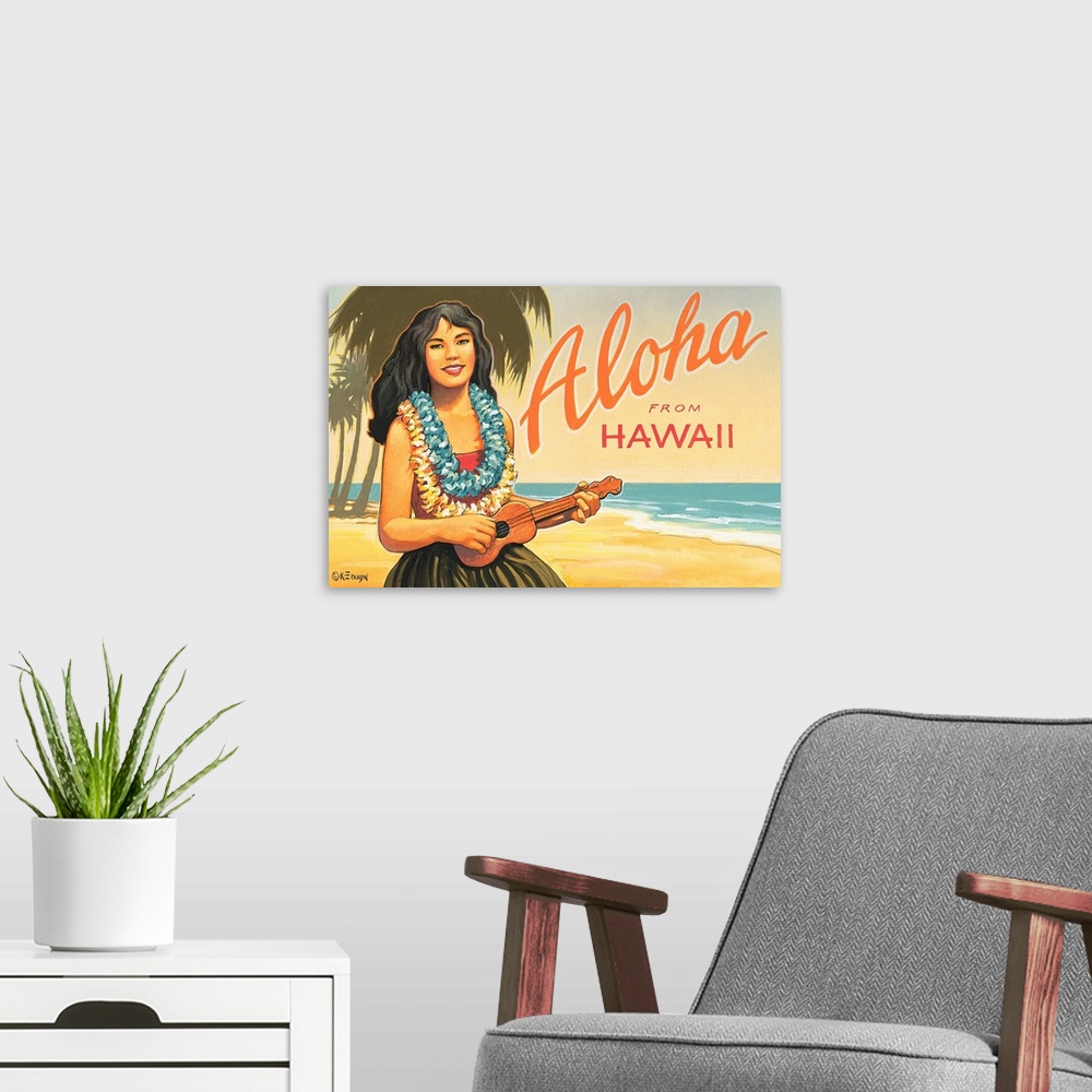 A modern room featuring Aloha from Hawaii