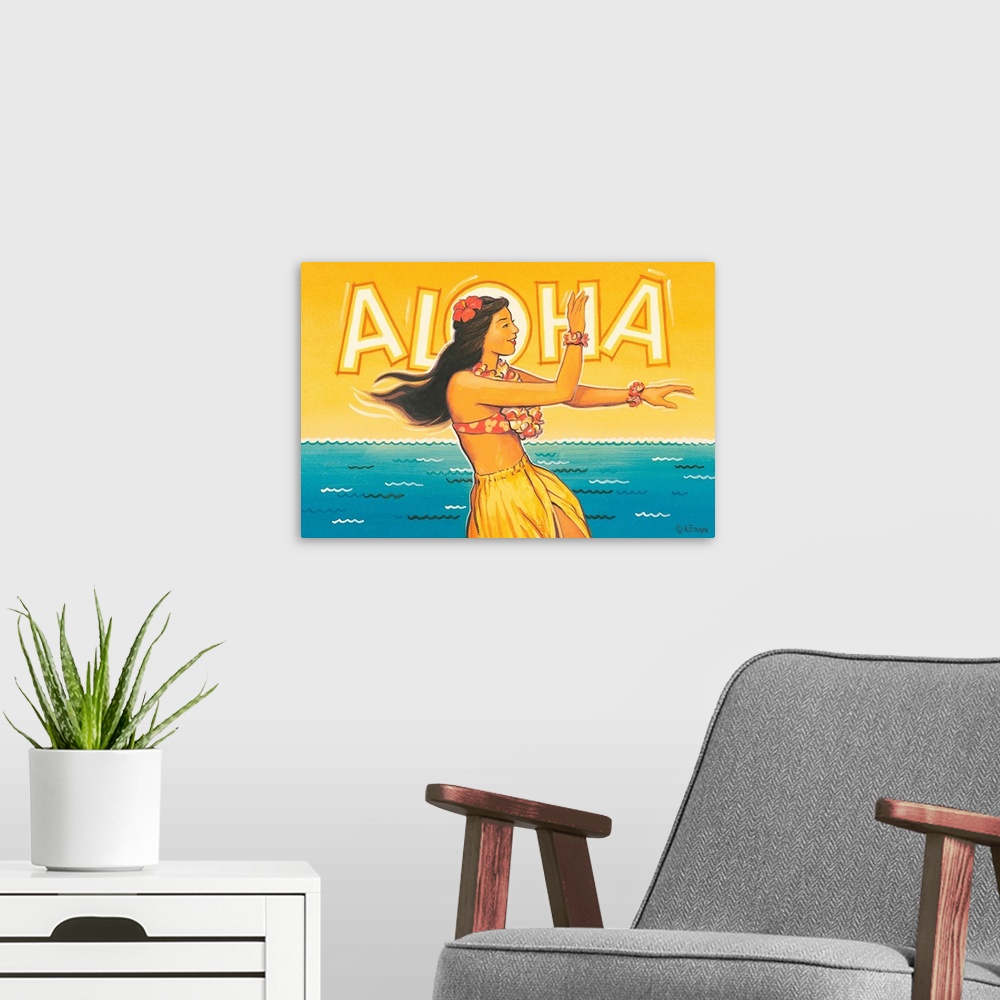 A modern room featuring Aloha, Hawaii