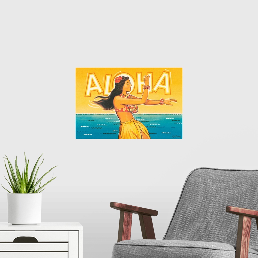A modern room featuring Aloha, Hawaii