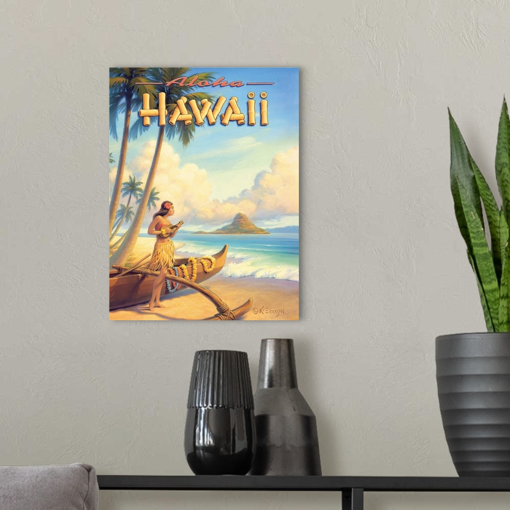 A modern room featuring Aloha Hawaii