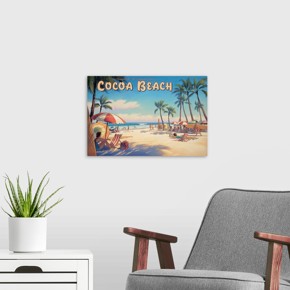 A modern room featuring Cocoa Beach