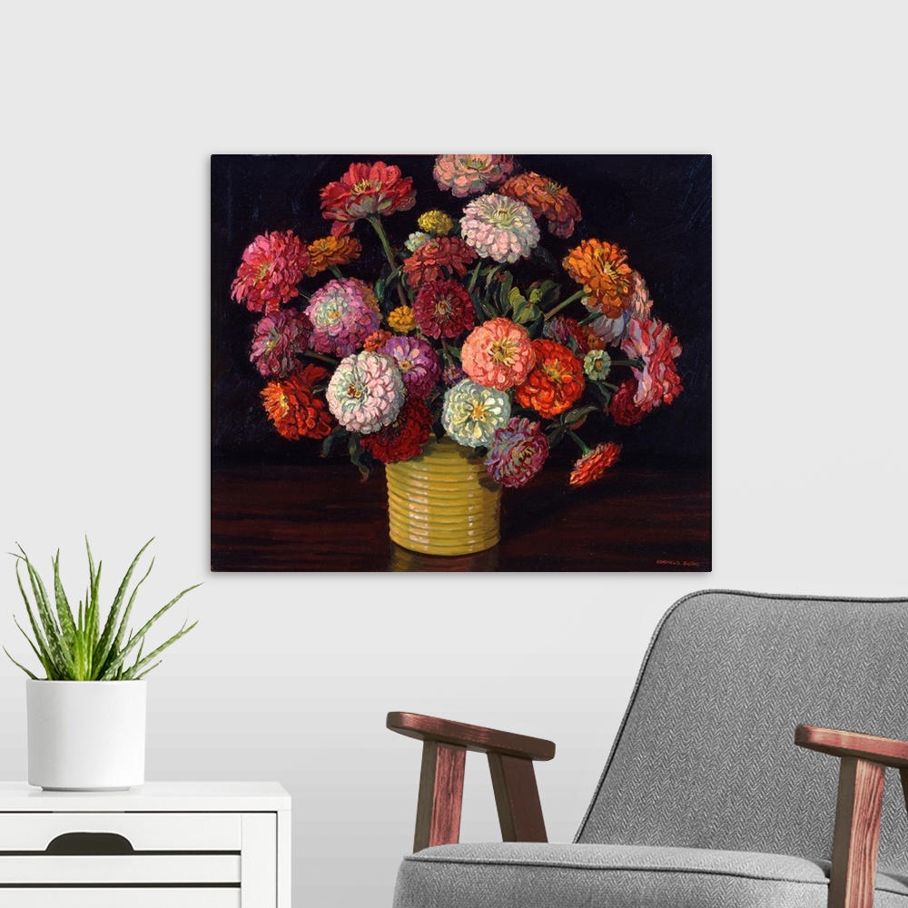 A modern room featuring Colorful Bouquet