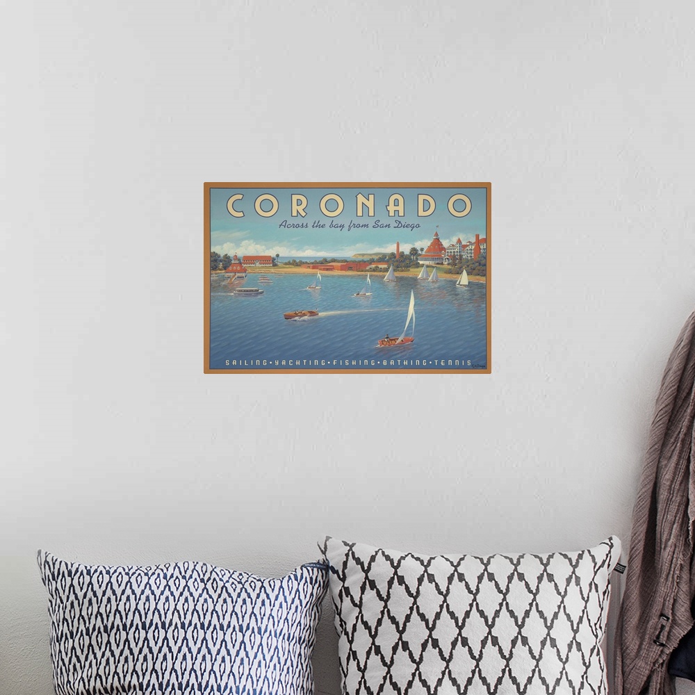A bohemian room featuring Coronado Beach