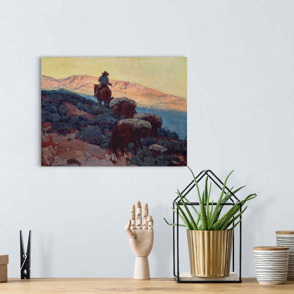 A bohemian room featuring Cowboy on the Trail