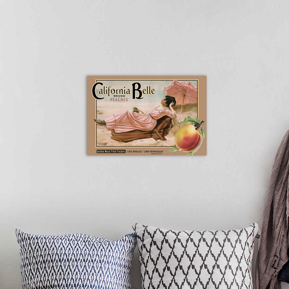 A bohemian room featuring Crate Label "Peaches"