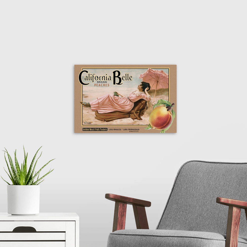 A modern room featuring Crate Label "Peaches"