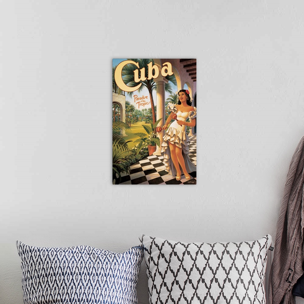 A bohemian room featuring Cuba