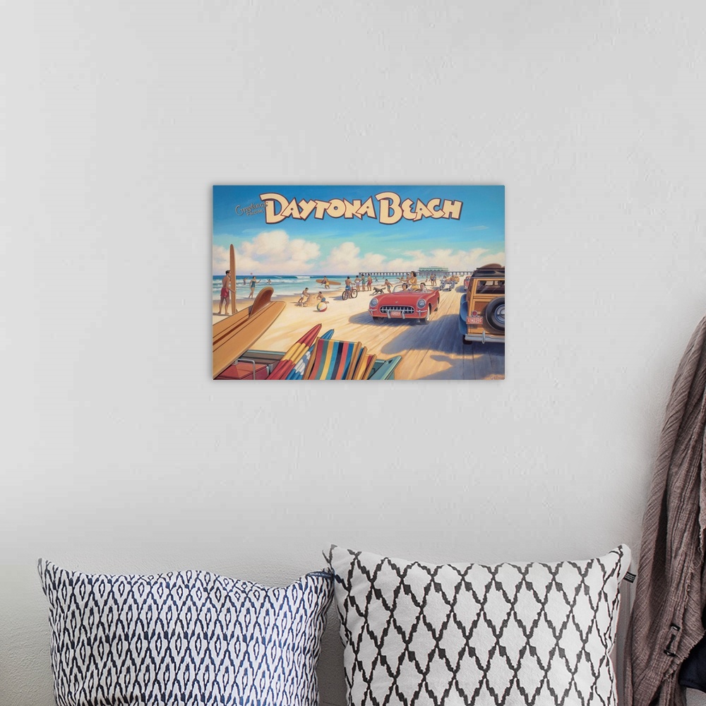 A bohemian room featuring Daytona Beach