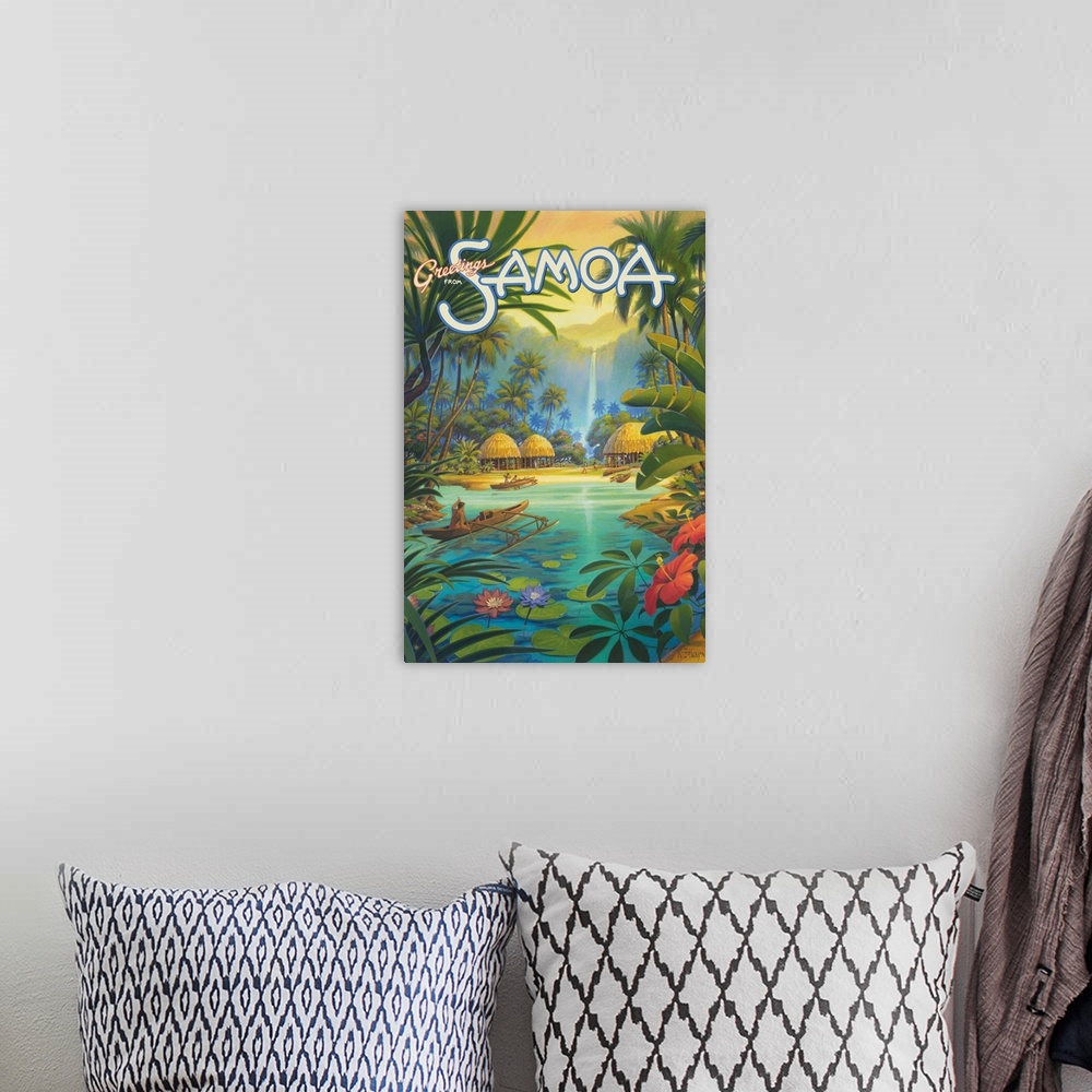A bohemian room featuring Greetings from Samoa