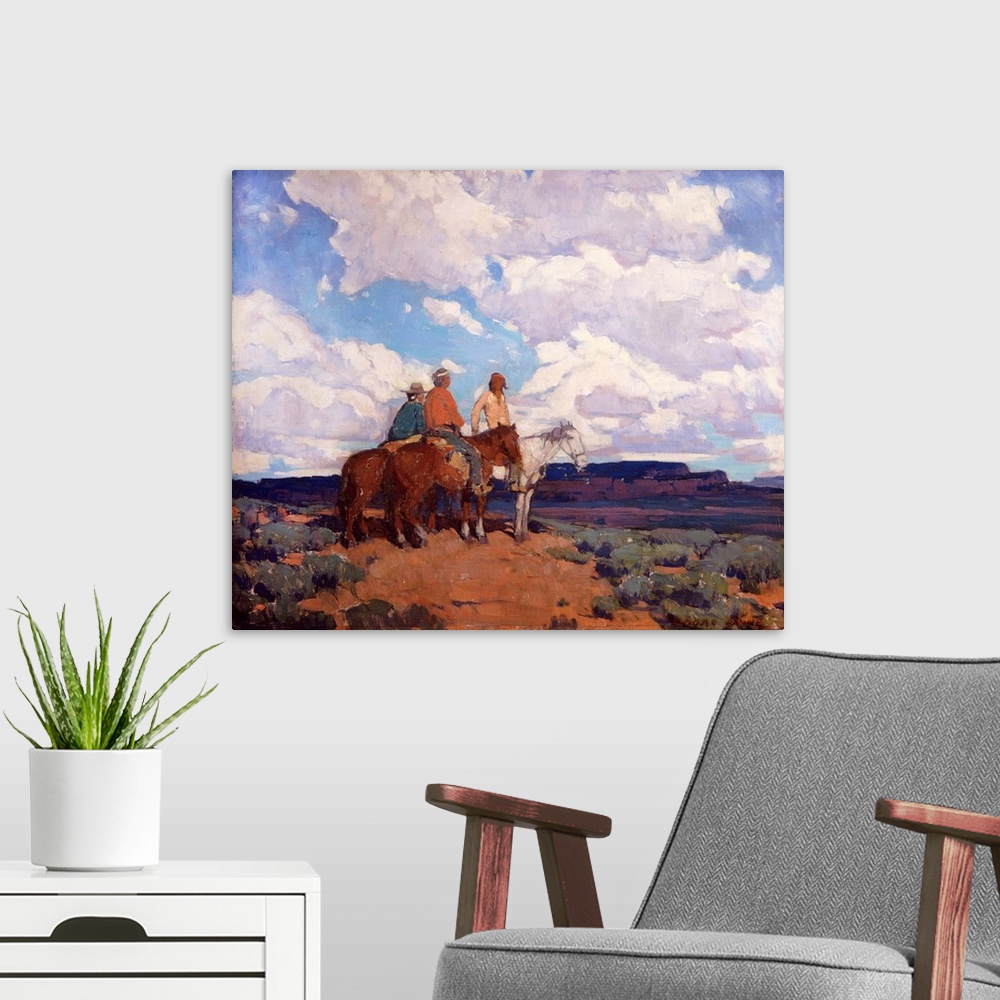 A modern room featuring Navajo Riders