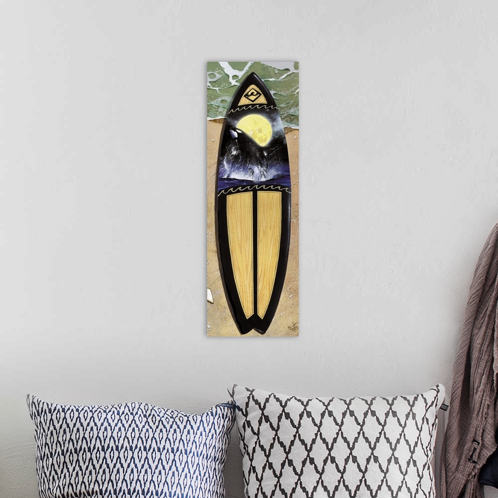 A bohemian room featuring Orca Board