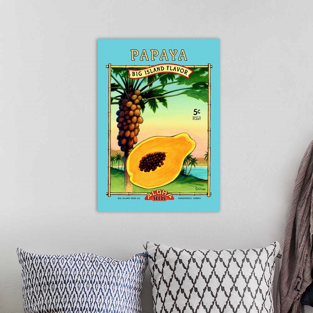 A bohemian room featuring Papaya