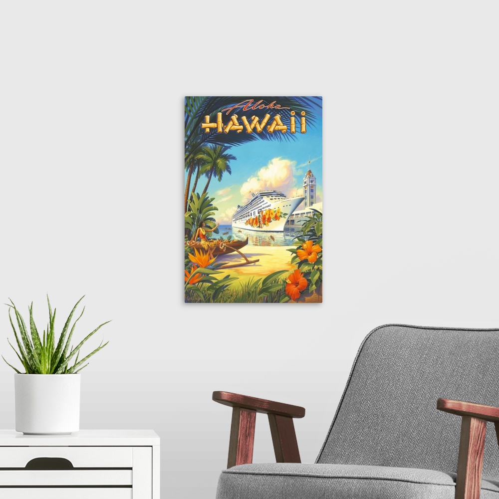 A modern room featuring Pride of Hawaii