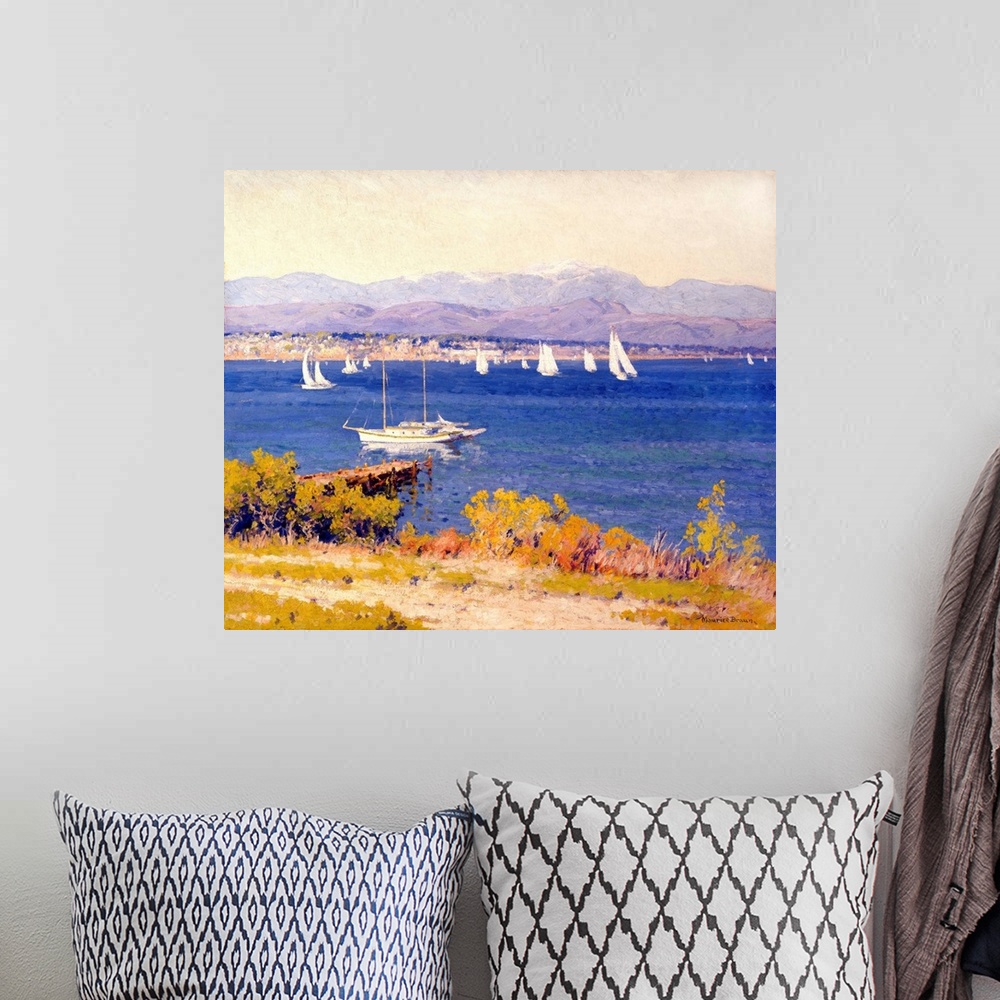 A bohemian room featuring San Diego from Point Loma