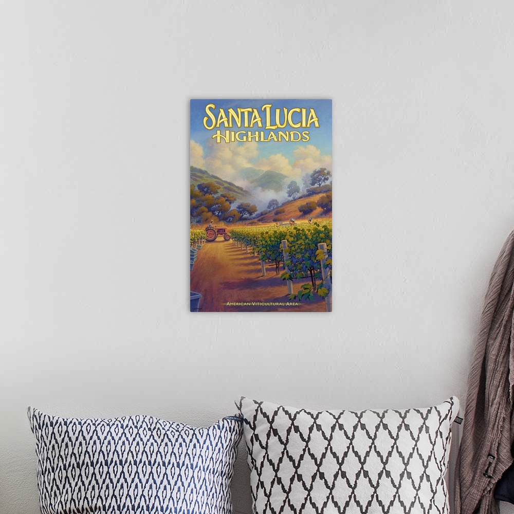 A bohemian room featuring Santa Lucia Highlands