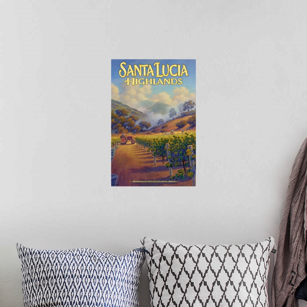A bohemian room featuring Santa Lucia Highlands