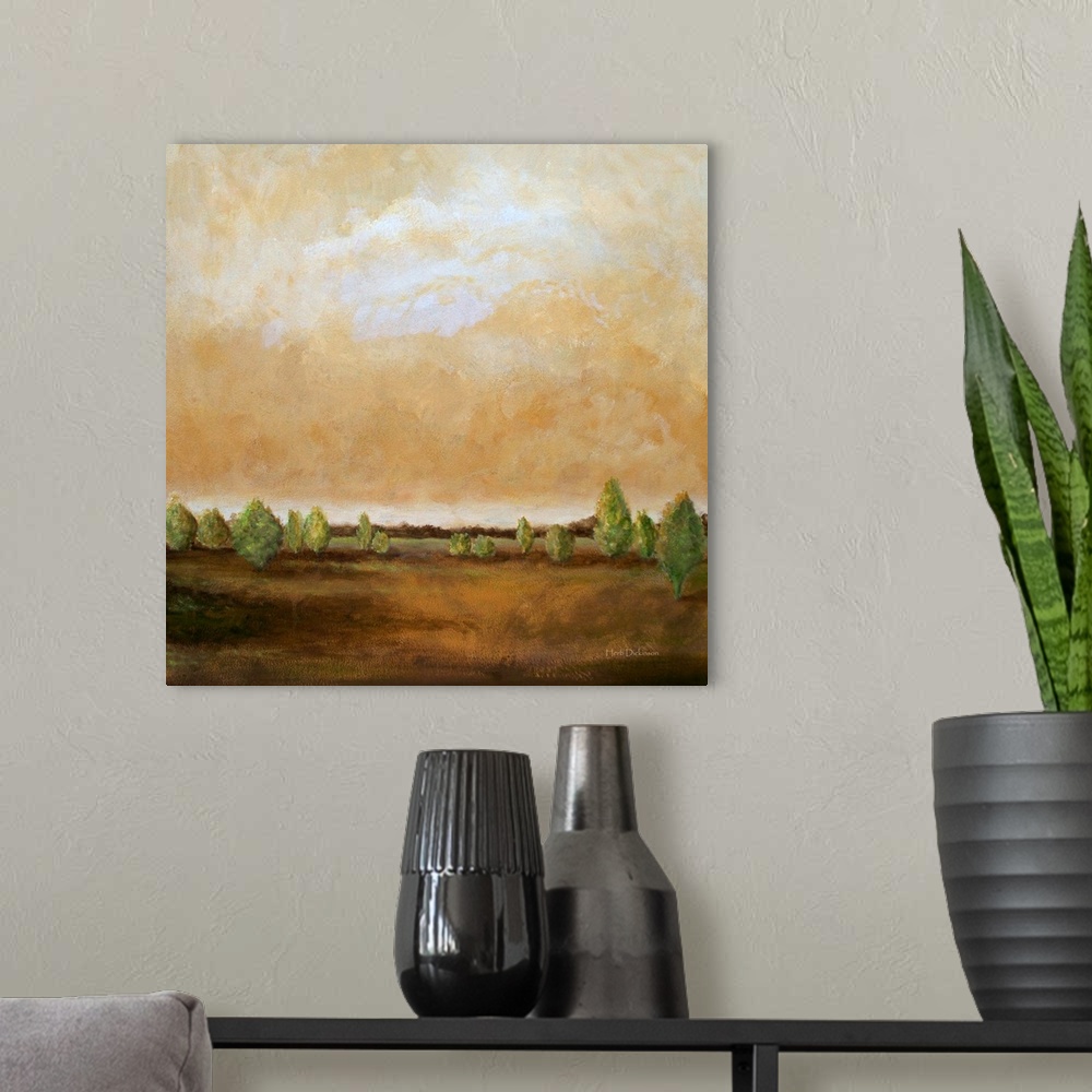 A modern room featuring Representative of the vanishing landscape due to sprawling suburbs.