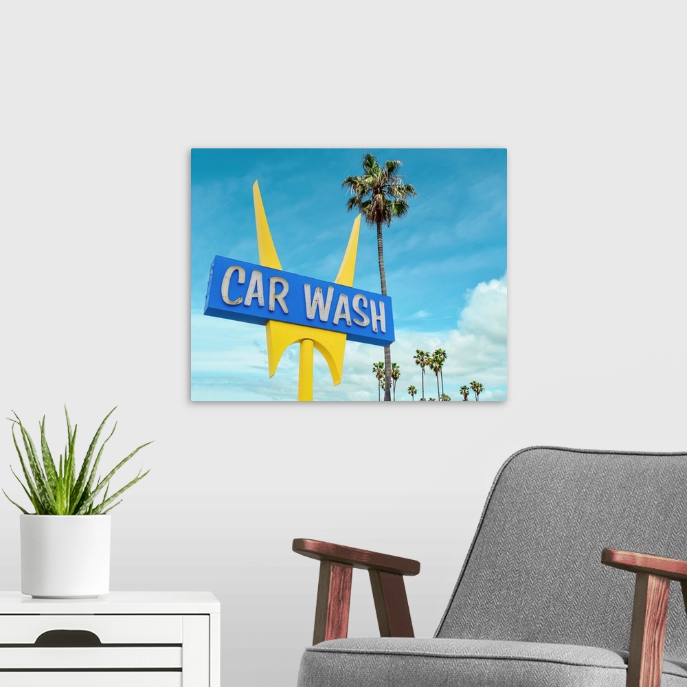 A modern room featuring 5 Points Car Wash