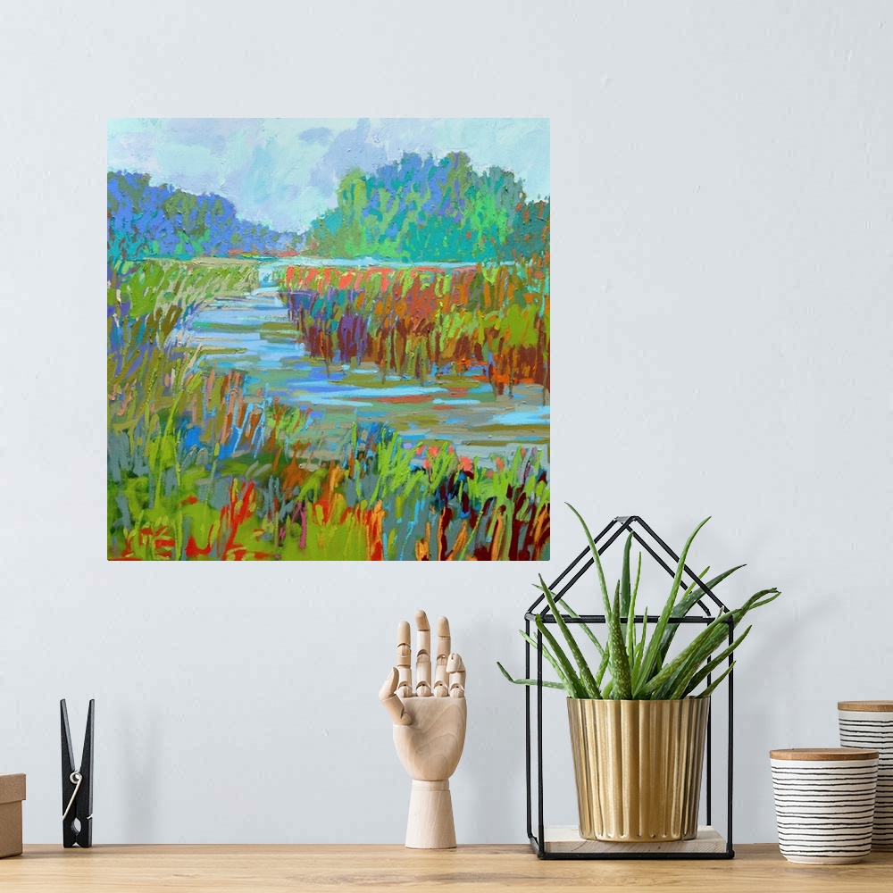 A bohemian room featuring A Bend in the River