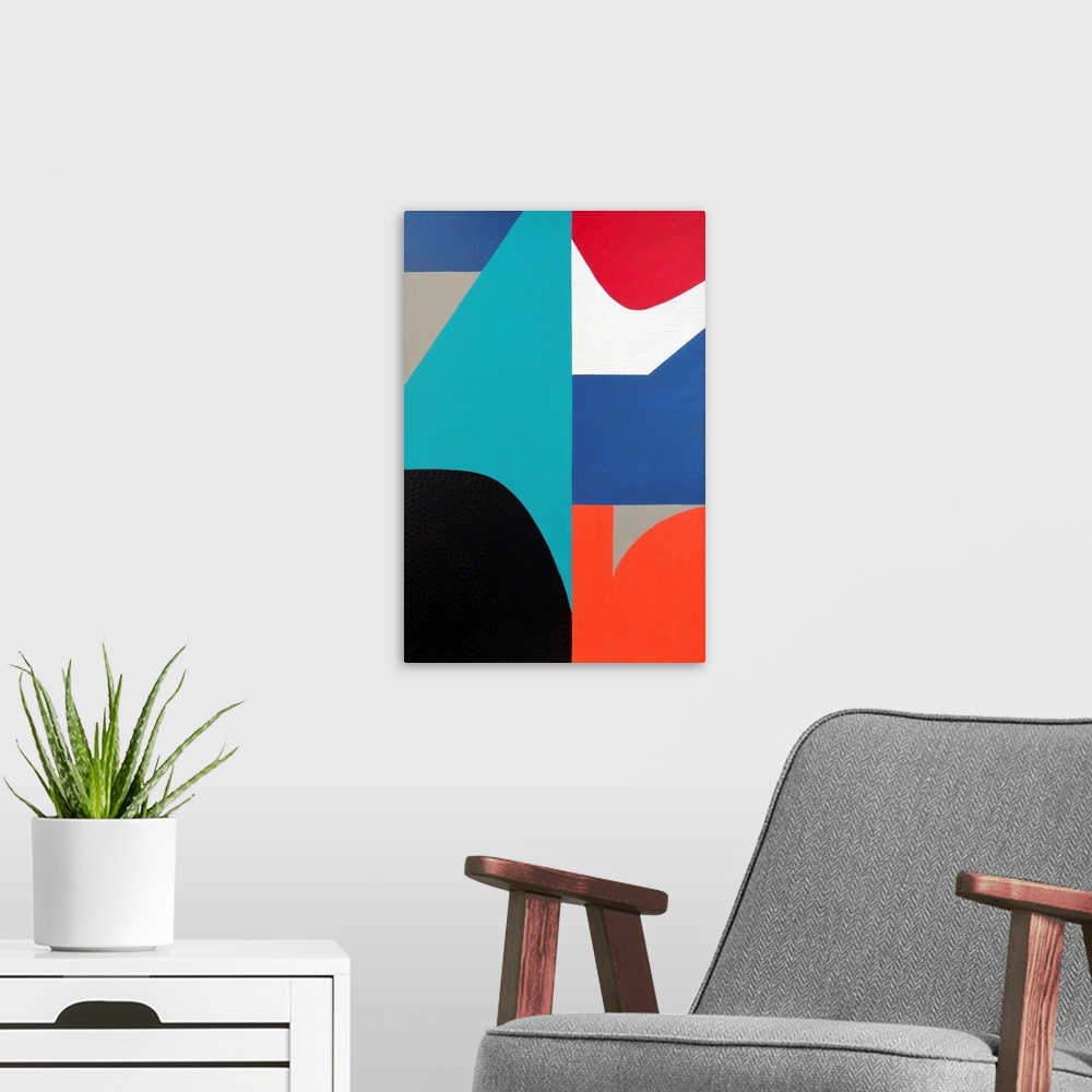 A modern room featuring A Colorful Existence II